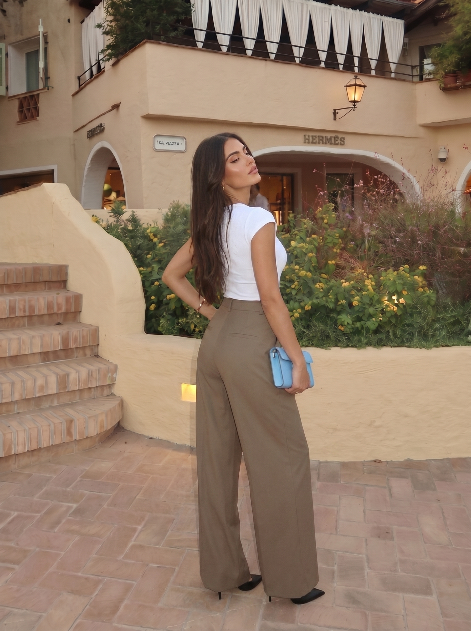 Tall pleated trouser